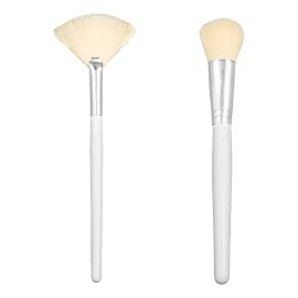 Brochas Faciales Abanico Y Oval. 2 Pzas.
