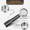 51mm Bottomless Portafilter Compatible for Delonghi ECP3420/ECP3120/EC155/BCO430/EC260 with Stainless Steel