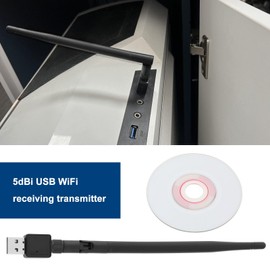 VGOL USB WiFi Receiver Transmitter USB WiFi Adapter with 5dBi High Gain Antenna Compatible with Windows Vista XP 2000 Compatible with Kali Linux