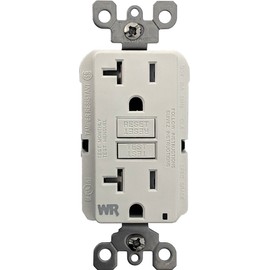Blue Sea Systems Marine Grade Dual GFCI Receptacle, 125V AC, 20A, White, 1698