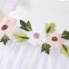 QUNERY Newborn Girl Outfits Ruffled Sleeveless Flower Romper Summer Dress