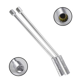 YKUKIZEE 2 Pack 14 mm & 16 mm Swivel Magnetic Spark Plug Socket Wrench 35cm Long, 360°Rotatable Spark Plug Removal Tool Universal Joint, Flexible Spark Plug Spanner Thin Wall for Auto Cars Motorbike