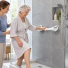 17-Inch No-Drill Bathroom Grab Bar with Footrest – Anti-Slip Shower