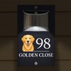 Custom Signs Solar Illuminated Modern Anthracite House Number Sign 24cm