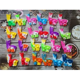 Paquete de 20 llamas divertidas regalo de verano único mini artículos surtidos juguetes para niños, aula, estudiantes, regalos de profesor, fiesta de cumpleaños de alpaca, regalos de burbujas