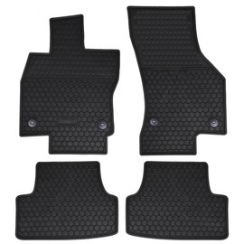 Megiteller Floor Mats Custom for Volkswagen Golf/Golf Alltrack/Golf GTI/Golf R/Golf Sportwagen MK7 2015-2024 Waterproof Car Mats All Weather Mats Floor Liners VW Accessories Full Set Black