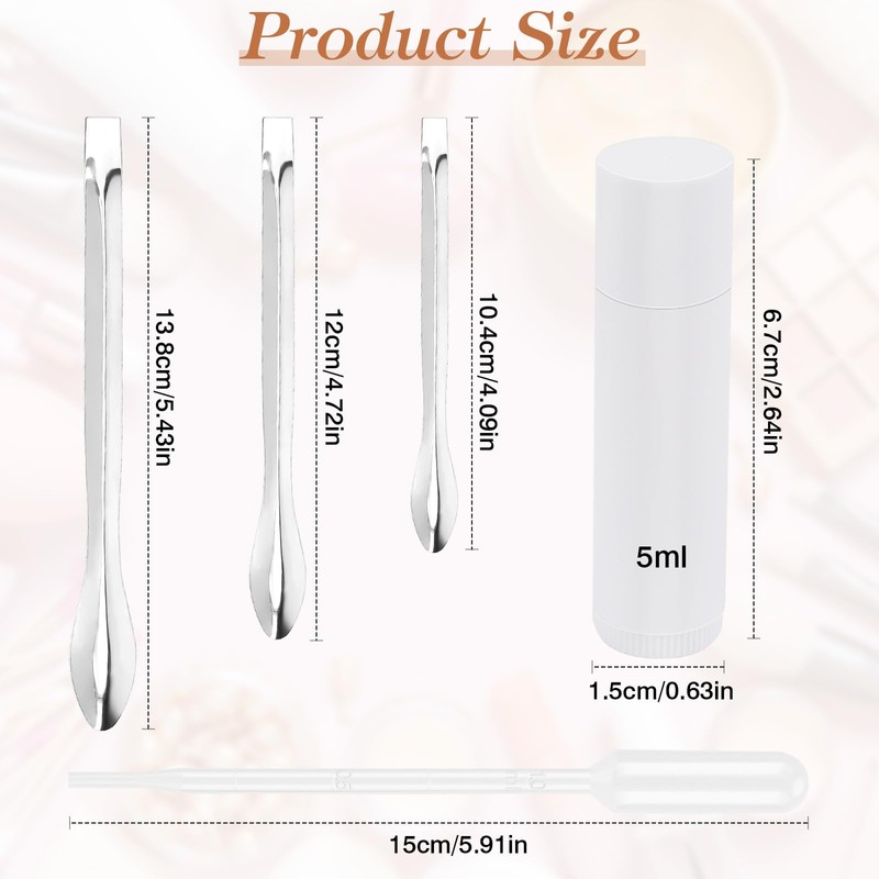 Plastic Lipstick Tubes, 65 Pieces, 5 ml, Empty Lip Balm