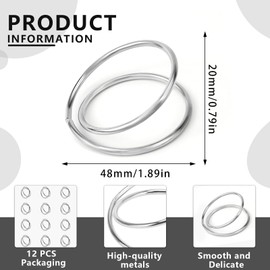 VZXZXE Napkin Rings Silver Metal Napkin Ring Napkin Rings Set for Wedding Party Dinner Anniversary Holiday Party (Silver, 4 cm)