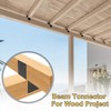 4 Pcs Deck Post Caps Tie Brackets, 4x4 Base Steel