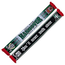 Generic Hannover Football Scarf (Knitted Scarf) YOU'LL Never Walk Alone, Blue, White, Green, White, Black