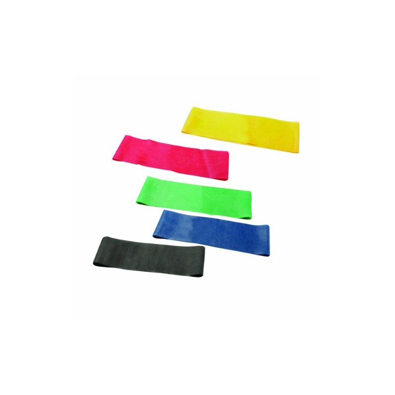 CanDo 50 Piece Band Loop Set, Yellow Through Black, 10