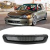 WenQi Black Mesh ABS Front Hood Grille Grill For 1996-1998