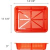 TrueCraftware-14-1/4" X 11-1/4" Square Colander Strainer Basket Red Color- Wash