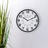 Unilux Pop Wall Clock Quartz System, Silent Ticking, Black