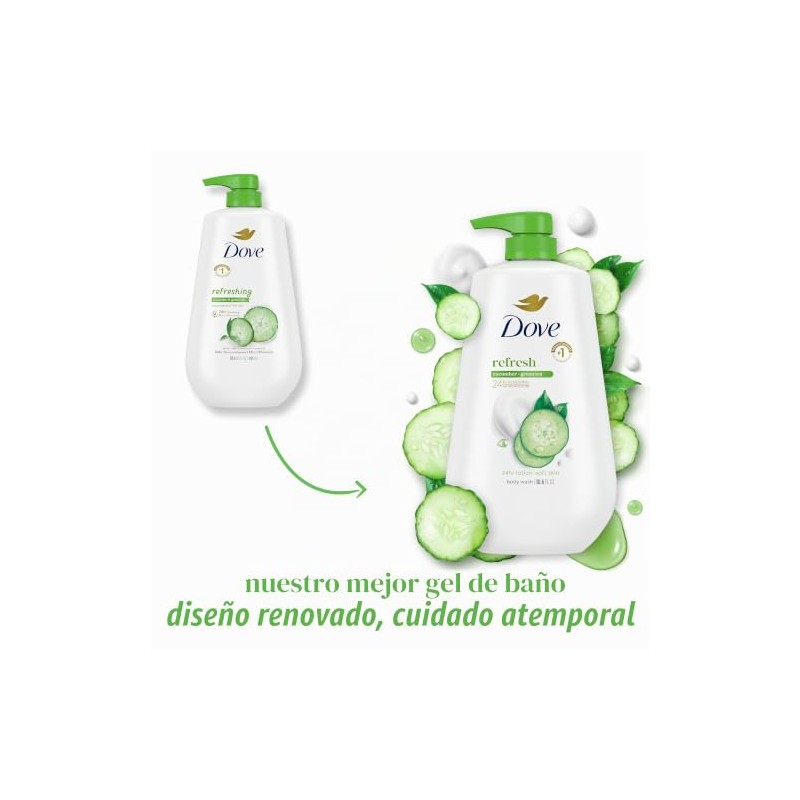 Dove Fresh Gel Baño Fresca Hidratación Dosificador