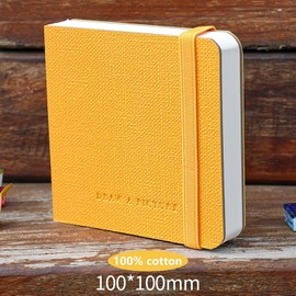 BetterJonny 10*10cm Square Watercolor Journal, 100% Cotton Watercolor Paper, 300GSM, Acid-Free, 30 Sheets, 60 Pages, Watercolor Paper Notebooks Travel Sketchbooks for Artists Adults Students(Orange)