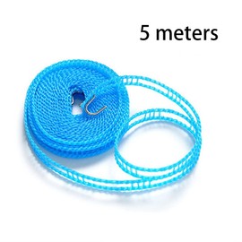 Ginojex Nylon Clothesline 5m Adjustable Portable Washing Line Windproof Non-Slip for Home Hotel Travel Outdoor Camping Hanger Rope
