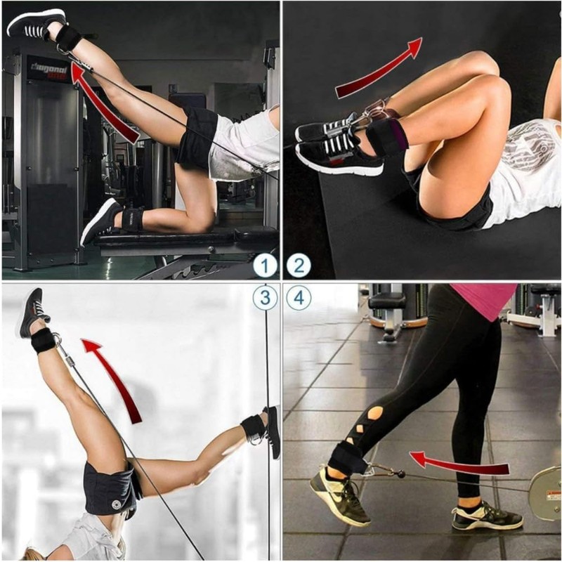Goxfaca 1Pair Ankle Strap for Cable Machines and Resistance Bands,Gym