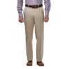 Haggar mens Premium No Iron Khaki Classic Fit Expandable Waist