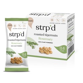 Strp'd Roasted Tigernuts, Rosemary Flavour, Gluten-Free, Nut-Free, Vegan, 114 Calories per Pack, 4 x 25g Packs