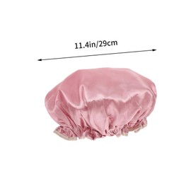 FOMIYES Reusable Bathing Hair Cap Double-layer Elastic Headwear for Women Dry Hair during Shower