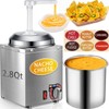 Nacho Cheese Dispenser with Pump - 2.8QT Stainless Steel Nacho