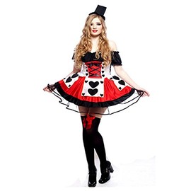 Forever Young Queen of Hearts Storybook Fairytale Fancy Dress Costume (UK Size 12)