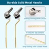 Hygie Rinse 2PCS Universal Metal Toilet Handle Replacement Kit Side