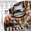 Honoson Honoson 32 Pcs Stainless Steel Tweezers for Crafting with