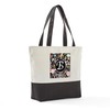 CafePress Monogram B Flowered Canvas Tote Top Zipper Closure