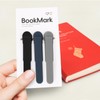 SMUK 3 Pieces Silicone Bookmark, Unique Automatic Bookmarks for Book