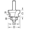 Trend CraftPro Corner Bead Router Cutter, 1/4 Inch Shank, 22.3mm