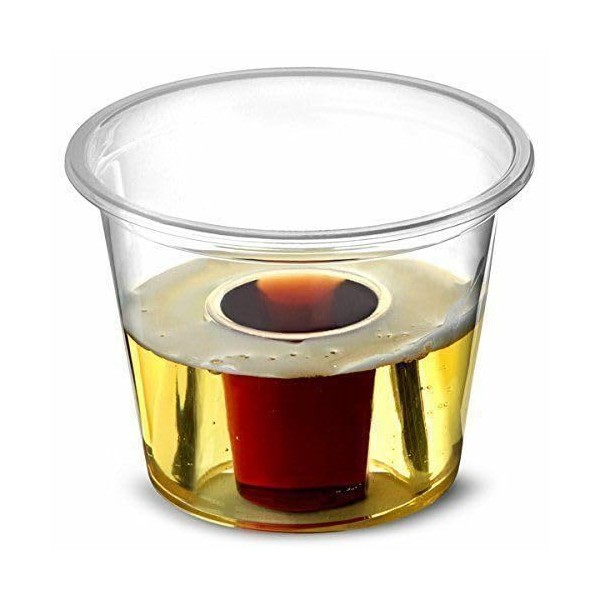Efforias 100 X Bomb Shot Cups CE Marked Clear, 25CL,