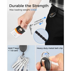 KTRIO ID Badge Holders with Clip Badge Reels - Vertical Clear Plastic ID Card Holders (2.5" x 3.4") - Retractable 24" Pull Cord for Office, School, 5 Pack