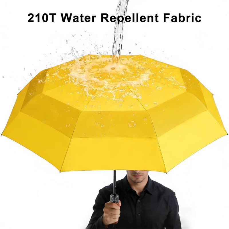 Lejorain Large Folding Umbrella Windproof - Auto Open Close Folding