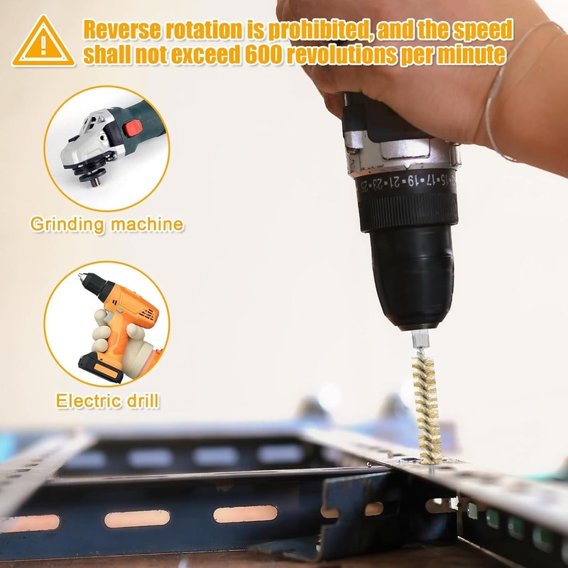 Stainless Steel Drilling Brush, 6 Pieces in Different Sizes +