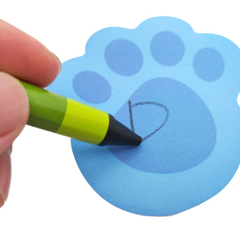 Paw Print Clues Sticky Note Pad Paper