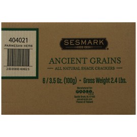 Sesmark Ancient Grains Rice Crackers, Parmesan Herb, 3.5 Ounce (Pack of 6)