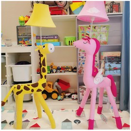 Floor Lamp by Cozylight, Giraffe Design 50nch Tall Standing Lamp for Kids' Bedroom, Hand-Stitched Toy Lamp Decorate The Cozy Living Room
