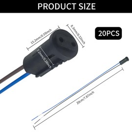 BuxiuGK Pack of 20 G4 Lamp Holders 20 cm G4 Base Lamp Holder with Plastic Holder for G4 Lamps Home Supplies