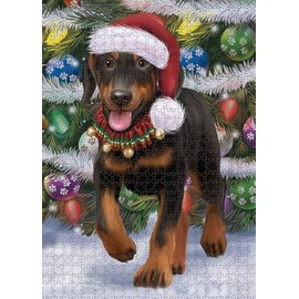 Doggie of The Day Doberman Pinscher Dogs - Trotting in The Snow - Jigsaw Puzzle for Adults - Interlocking Puzzle Game Artwork - Gift for Dog Lovers, 200 pcs. DOTD200PZLE4961