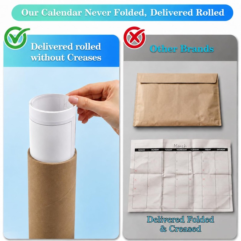 Dry Erase Calendar for Wall - 38" x 58" Extra
