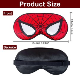 Pack of 2 Children's Sleep Mask, Silk Sleeping Mask, Manta Sleep Mask, Cartoon Blindfold, Sleeping, Soft and Skin-Friendly, Adjustable to Improve Sleep Quality
