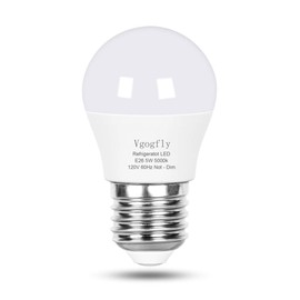 Vgogfly LED Refrigerator Light Bulb 40W Equivalent 120V A15 Fridge Waterproof Bulbs 5 W Daylight White 5000K E26 Medium Base Freezer Ceiling Home Lighting Lamp Non-dimmable(1 Pack)