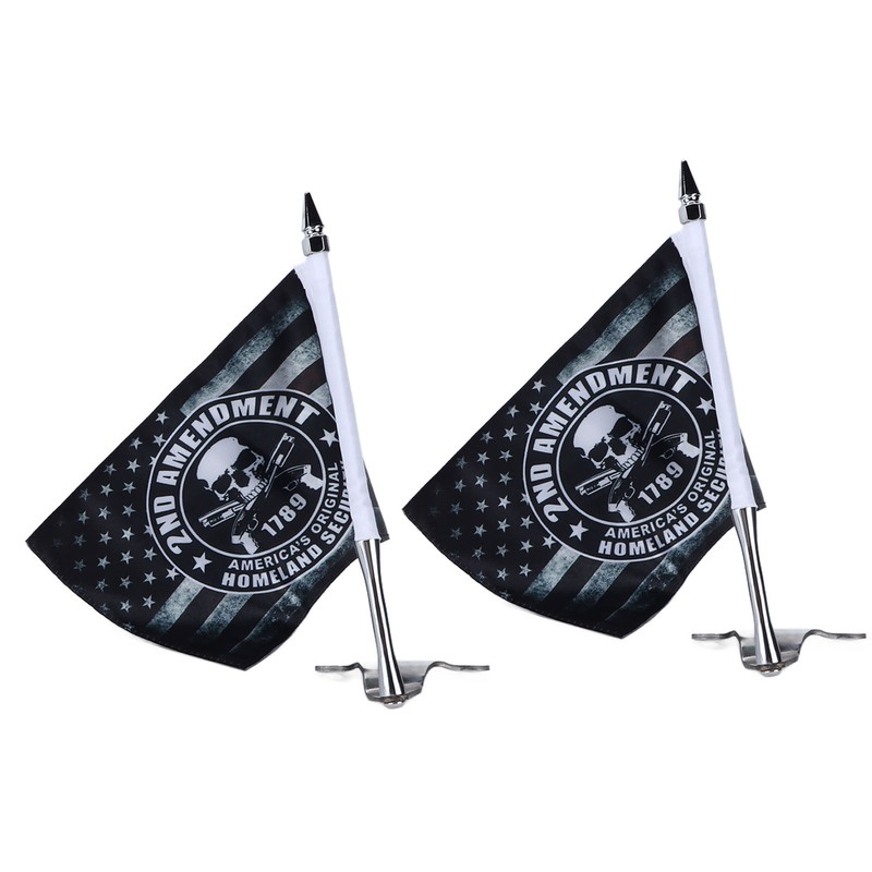 Trunk Lid Flag Pole Mount Kit with Homeland Security Flag