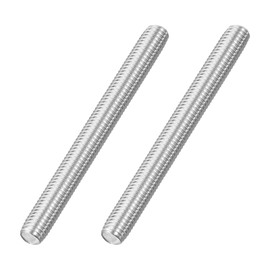 sourcing map M10x100mm Fully All Threaded Rod, 2Pcs 316 Stainless Steel Long Threaded Screw 1.5mm Thread Pitch Right Hand Threads for Furniture Mounting Assembly Fastening