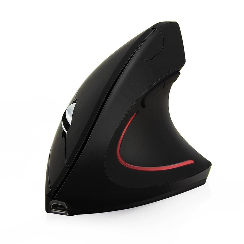 Wireless Vertical Ergonomic Optical Mouse Rechargeable Mouse with USB for