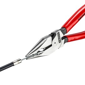 KNIPEX 08 21 185 Needle-Nose Combination Pliers Plastic Coated Black atramentized 185