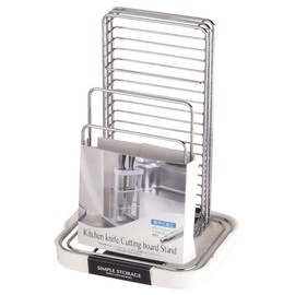 パール金属 シンプルストレージ 包丁・まな板 スタンド ホワイト HB-312