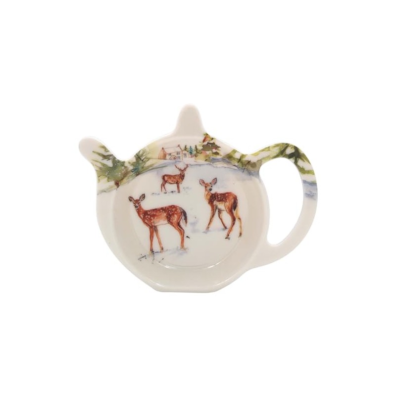 A winter's Snow Scenery Forest Family Tea Bag Tidy